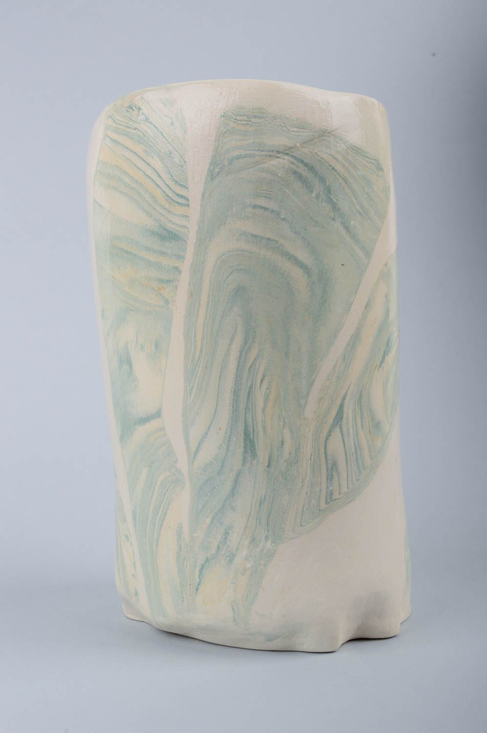 Vase argile fait main Déco maison Cadeau original à fleurs écologique glaçuré photo 4