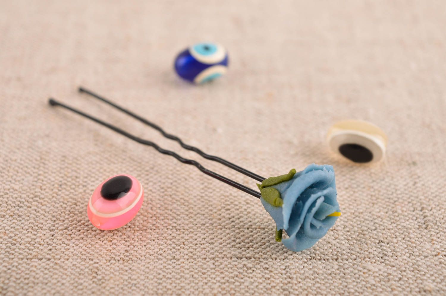 Handmade hair pin designer hair pin accessory for girls hair pins with flowers photo 1
