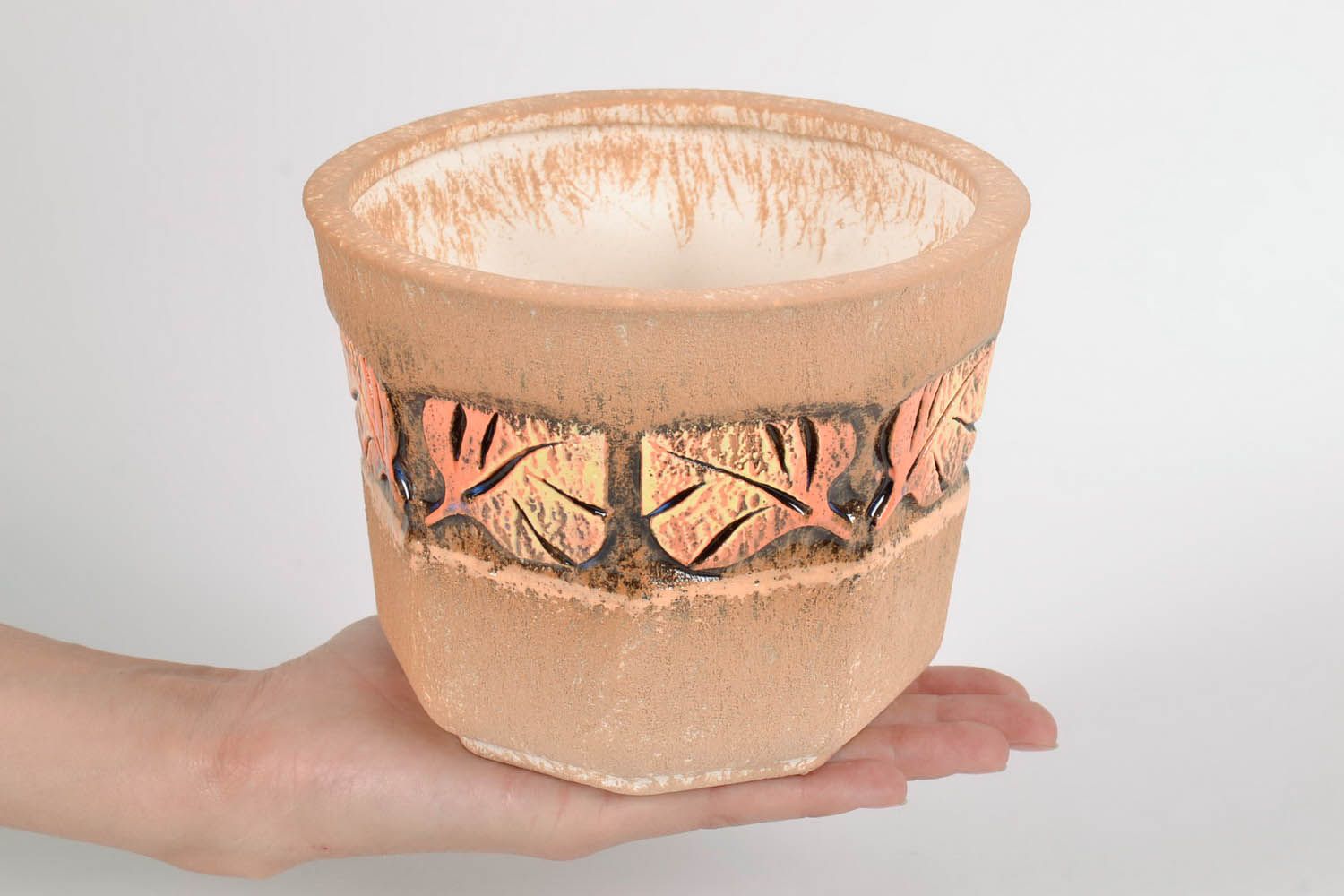 Pot à fleurs réalisé en céramique Octaèdre photo 5