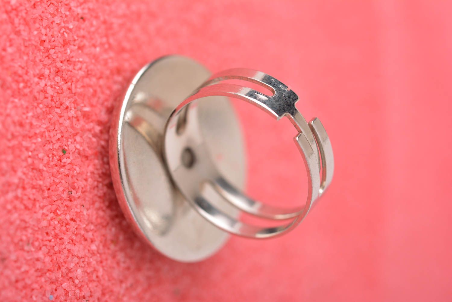 Handmade Blumen Ring mit Radischen Blume Damen Modeschmuck Accessoire für Frauen foto 3