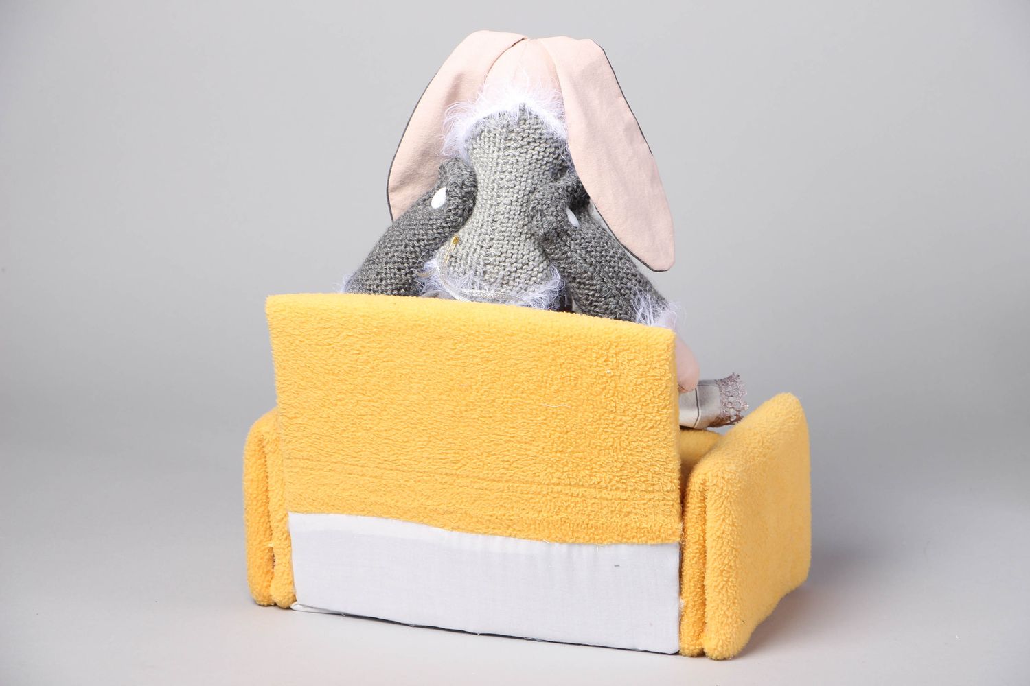 Fabric toy Rabbit on Sofa photo 3