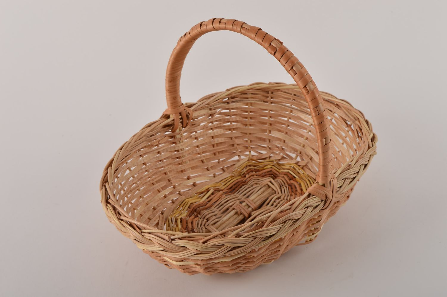 Handmade beautiful basket present woven stylish basket designer accessory photo 3