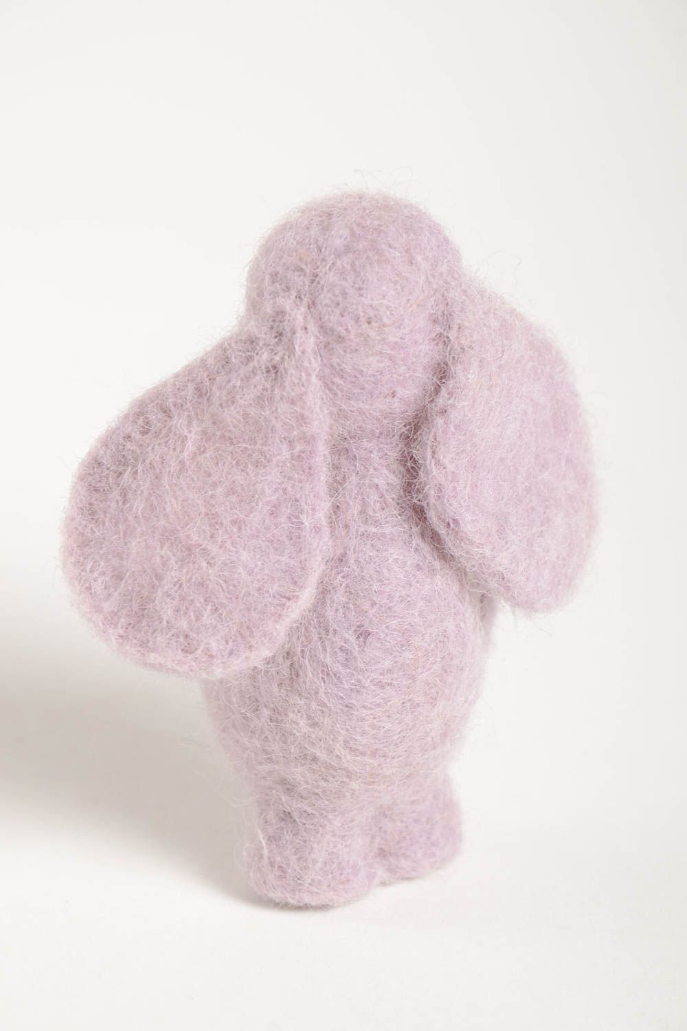 Peluche décorative Jouet en laine fait main éléphant rose Cadeau enfant photo 3