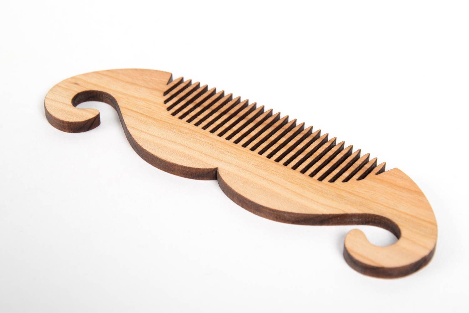Stylish handmade wooden comb for men mustache comb beard comb best gifts for him photo 3