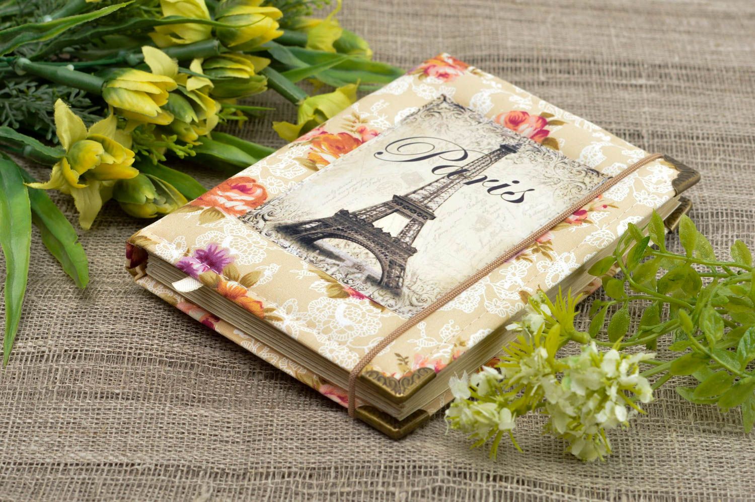 Handmade блокнот Париж оригинальный блокнот винтажный дизайнерский блокнот фото 1