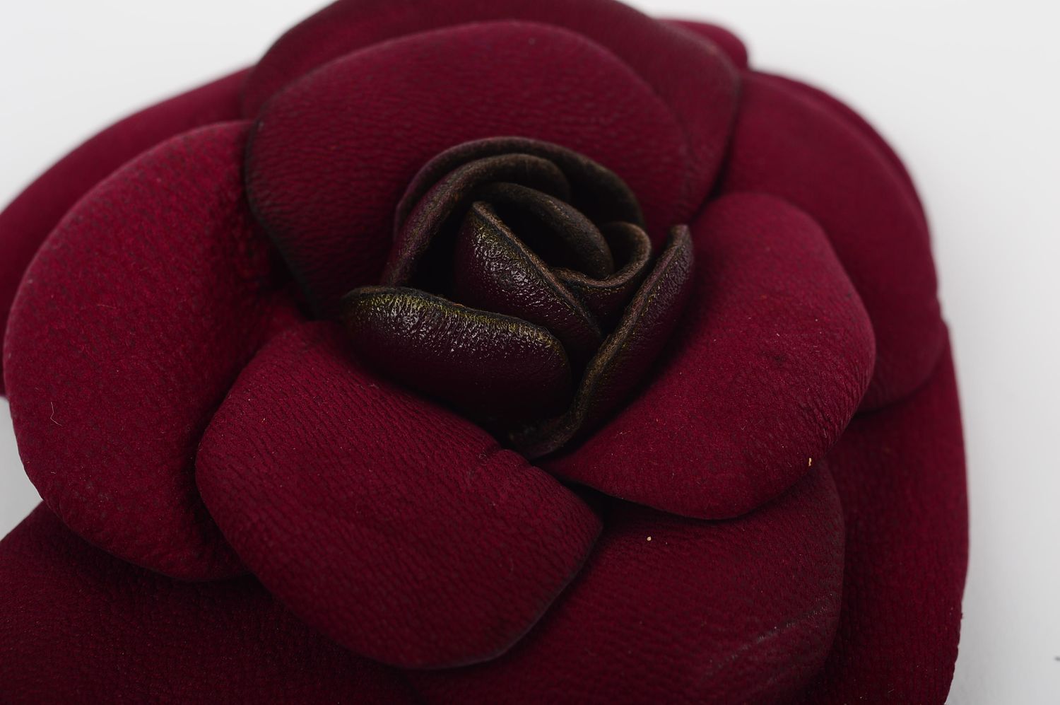 Handmade red beautiful brooch elegant designer accessories leather jewelry photo 4