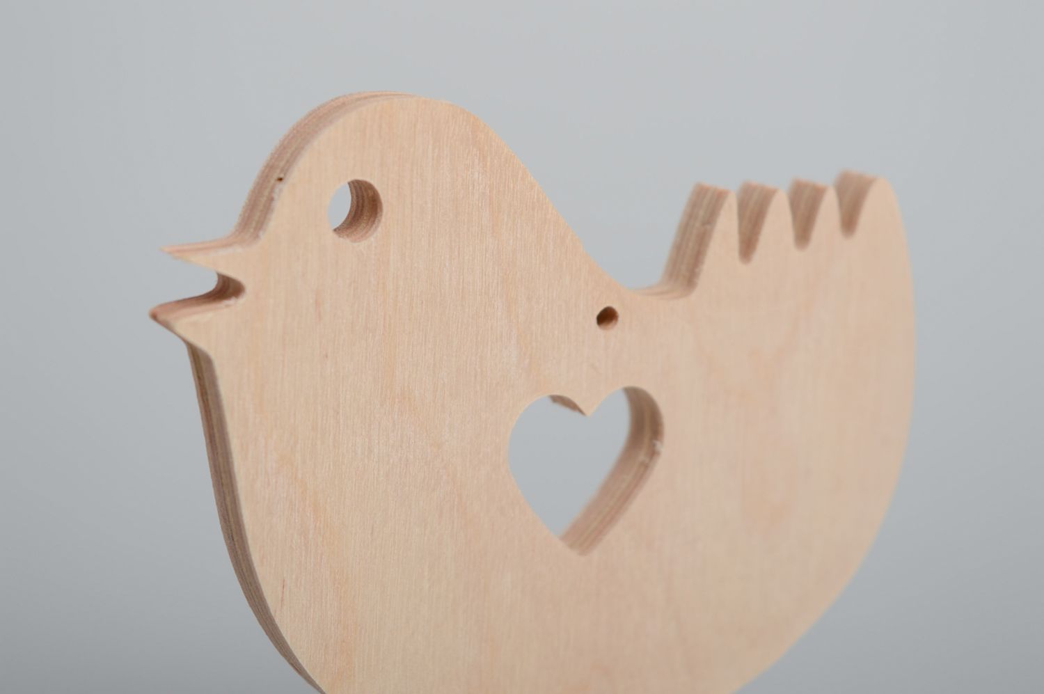 Plywood craft blank for decoration figurine of bird photo 5