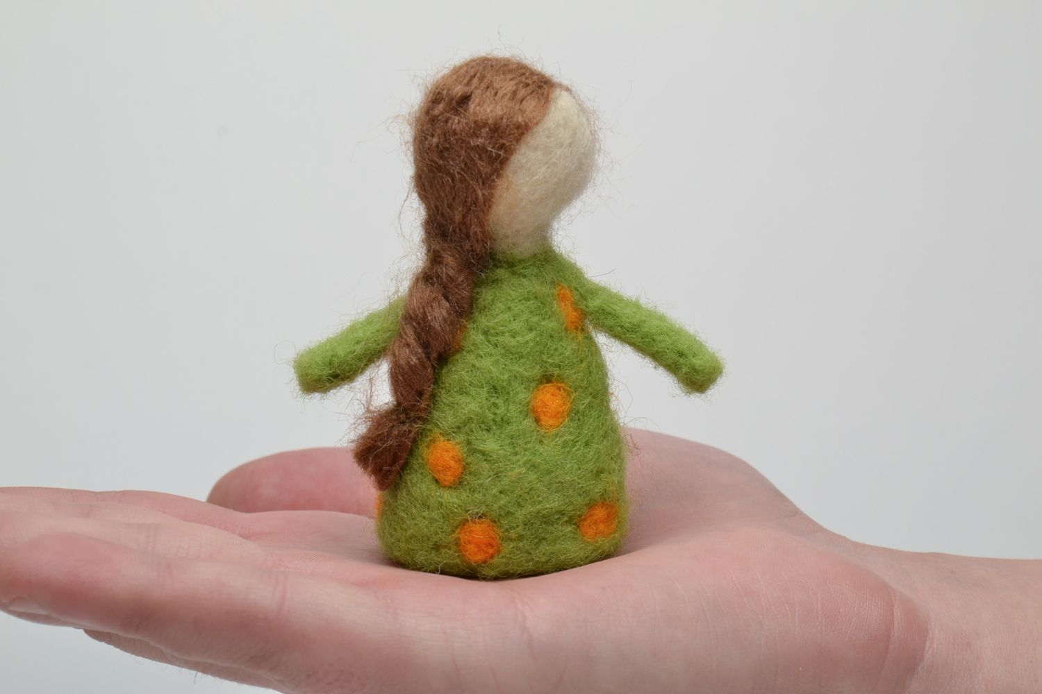 Wool felted soft toy Girl photo 5
