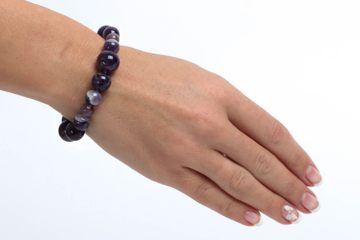 Bracelet violet Bijou fait main en améthyste original Cadeau pour femme photo 5