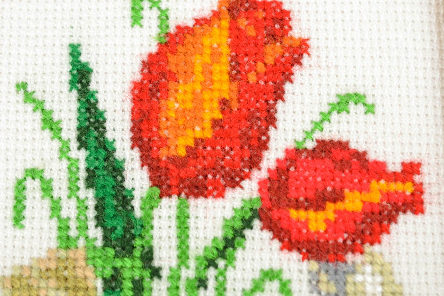 Handmade cross stitched picture photo 1