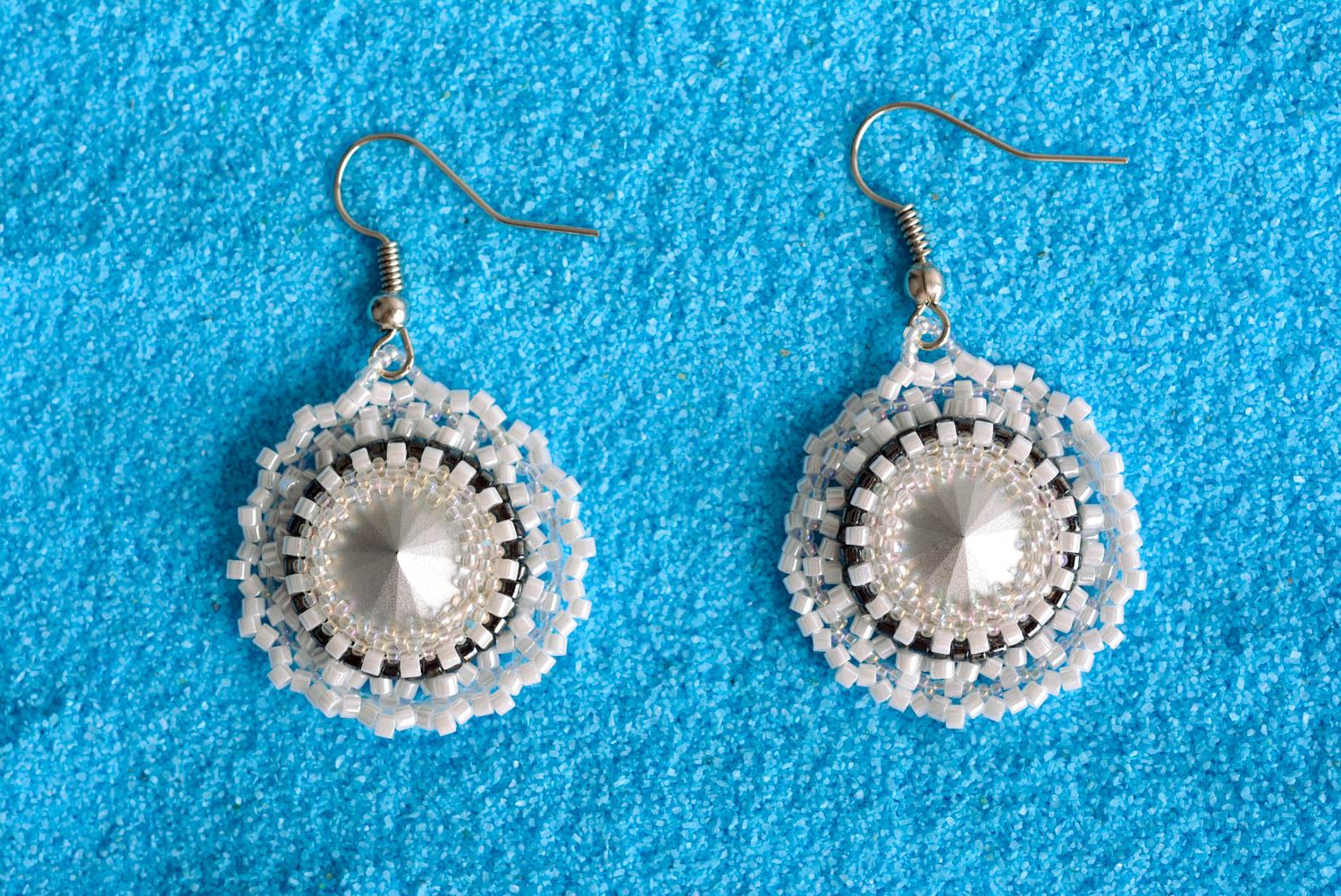 Handmade elegant beaded earrings designer stylish earrings cute accessory photo 7