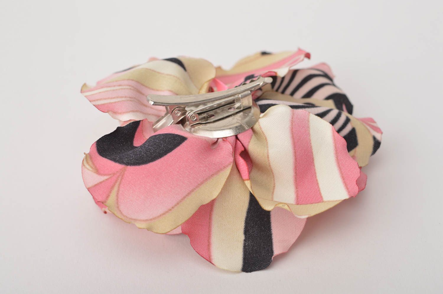 Flower hair clip handmade brooch homemade jewelry women accessories gift ideas photo 5