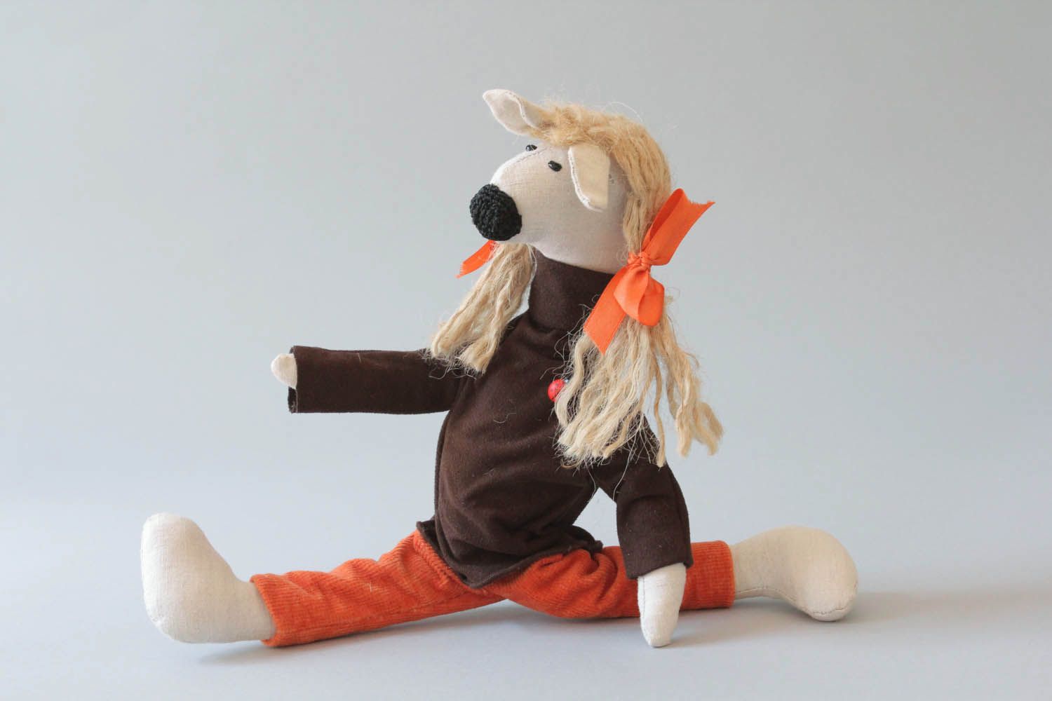 Cavallo carino fatto a mano pupazzo decorativo giocattolo simpatico da bambini foto 2