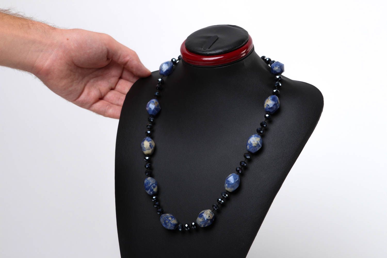 Modeschmuck Halskette handmade Perlen Schmuck stilvoll Mode Accessoire schön foto 5