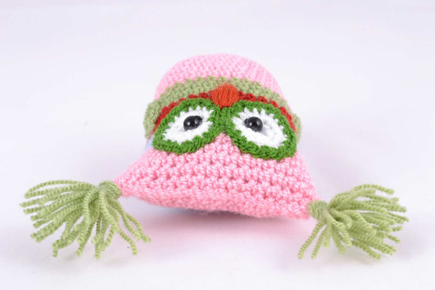 Beautiful bright soft crochet toy owl photo 5
