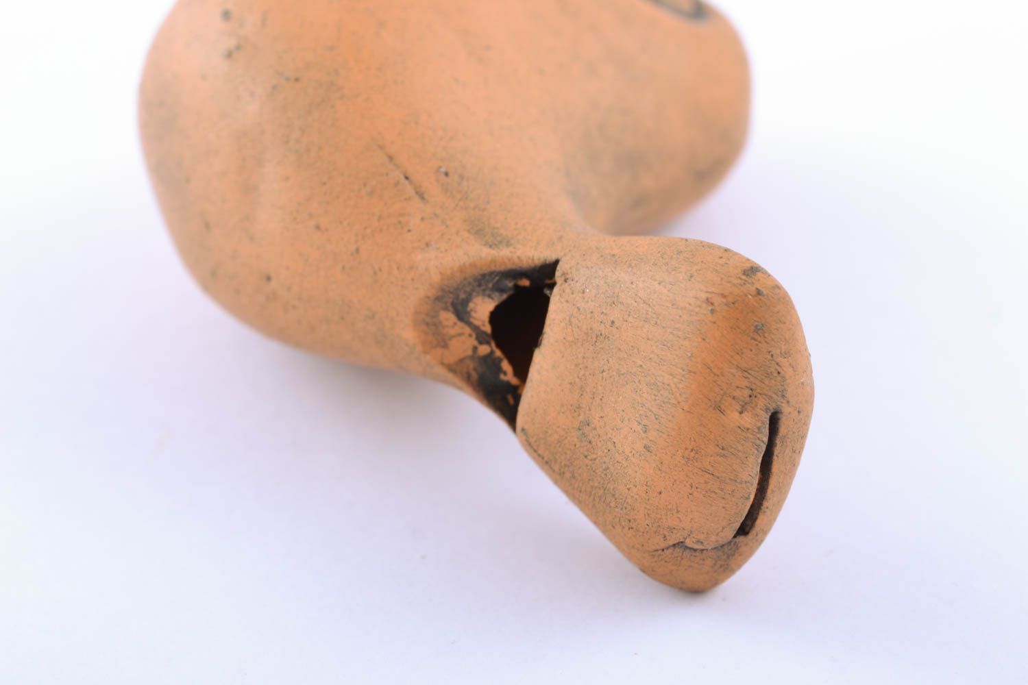 Глиняная свистулька игрушка в виде птички фото 3