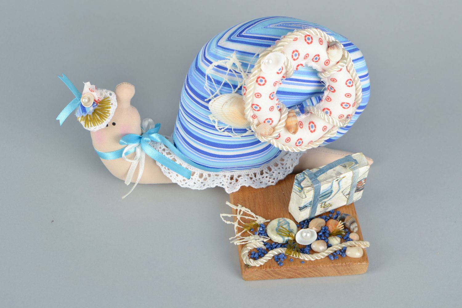 Fabric toy Snail with Life Ring photo 4