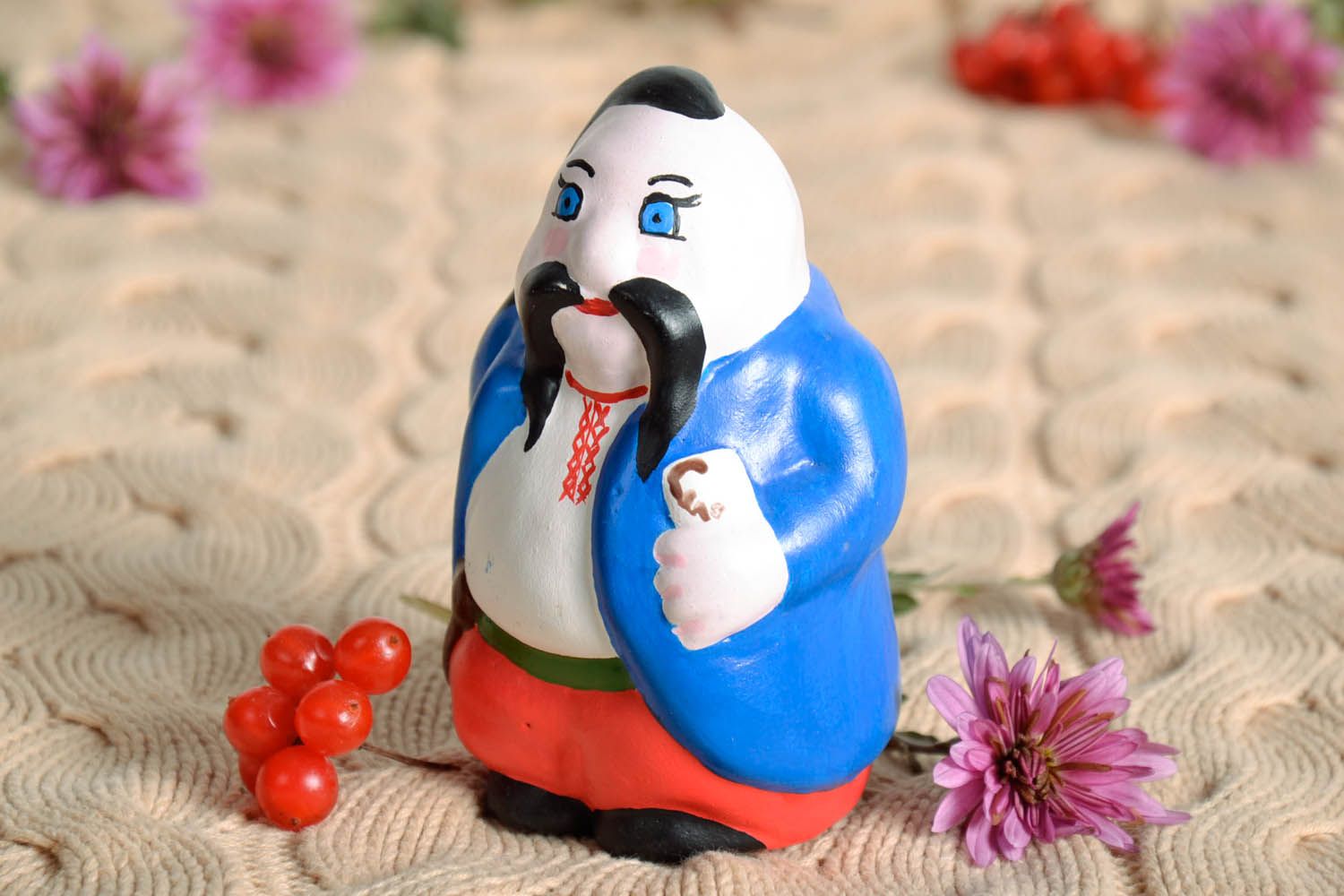 Ceramic figurine Fat Cossack photo 1