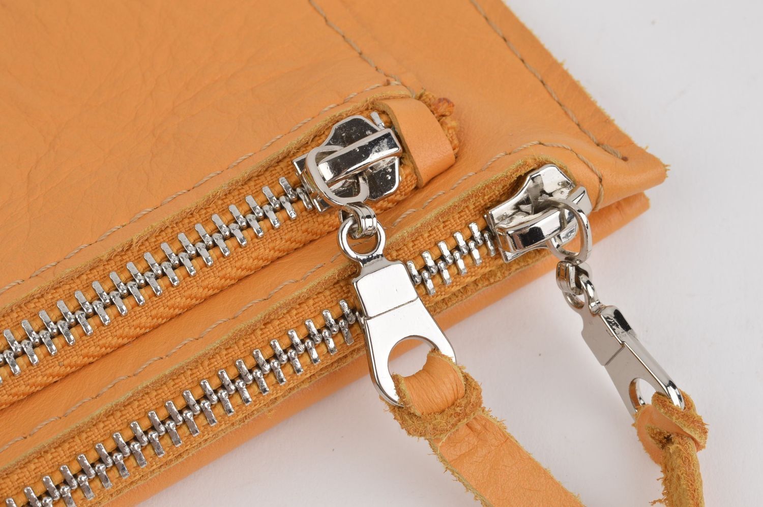 Handmade designer yellow wallet unusual leather wallet purse for women photo 5