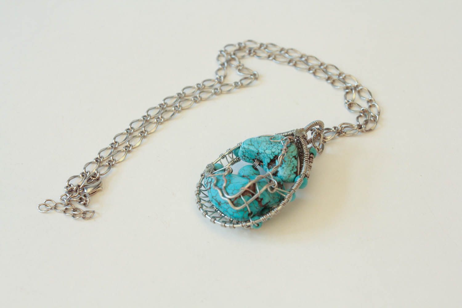 Wire Pendant with Turquoise photo 2