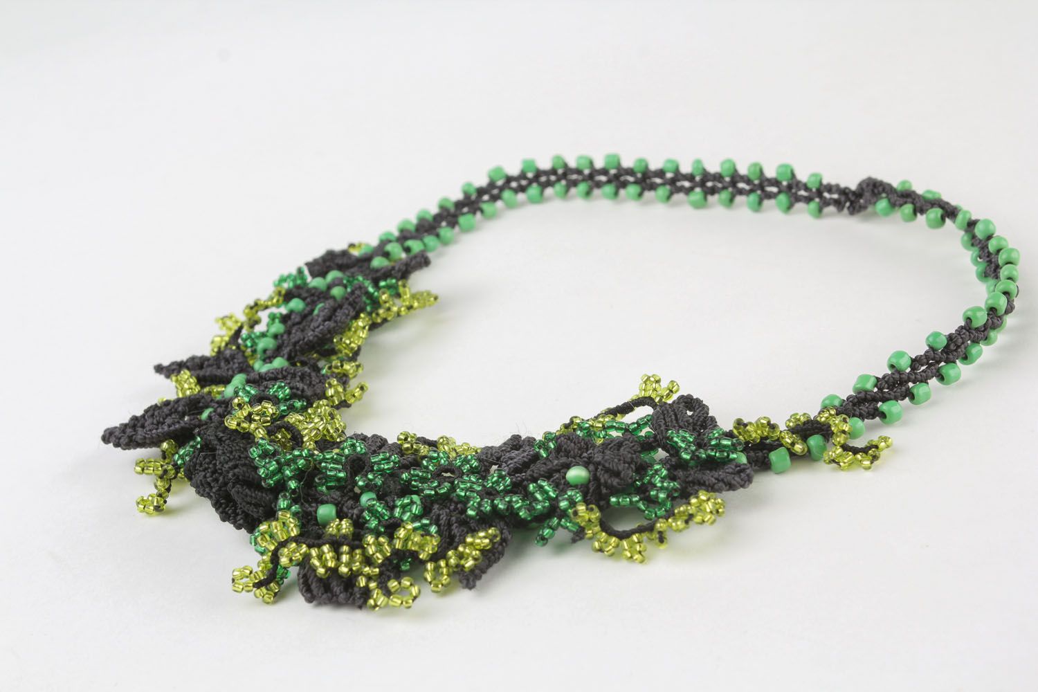 Handmade woven necklace Fantasy photo 5