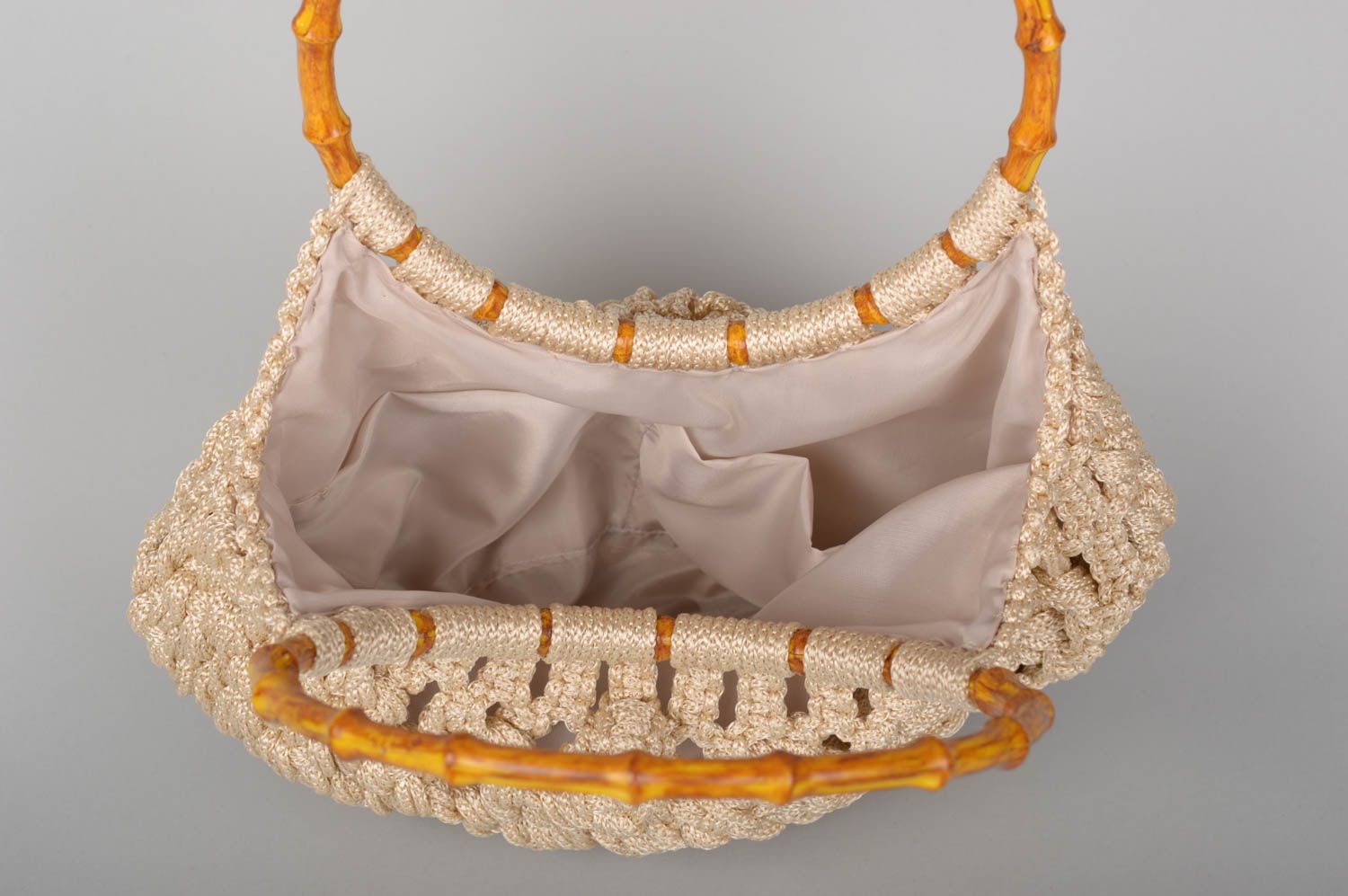 Unusual handmade woven macrame bag shoulder bag handbag design gifts for her photo 3
