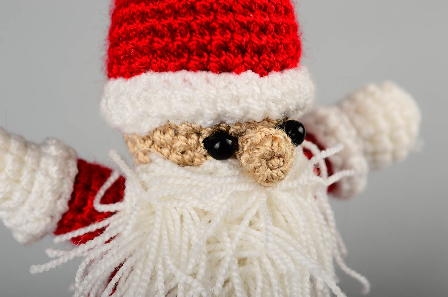 Poupée Père Noël faite main Peluche tricot au crochet Déco chambre originale photo 5