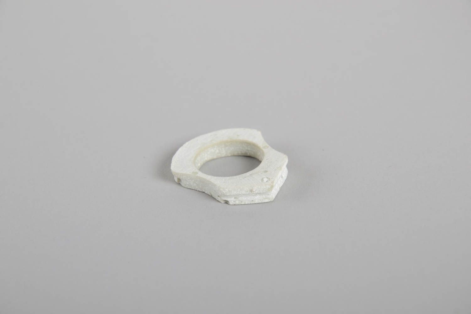 Кольцо ручной работы белое изящное кольцо из латуни женское кольцо модное фото 5