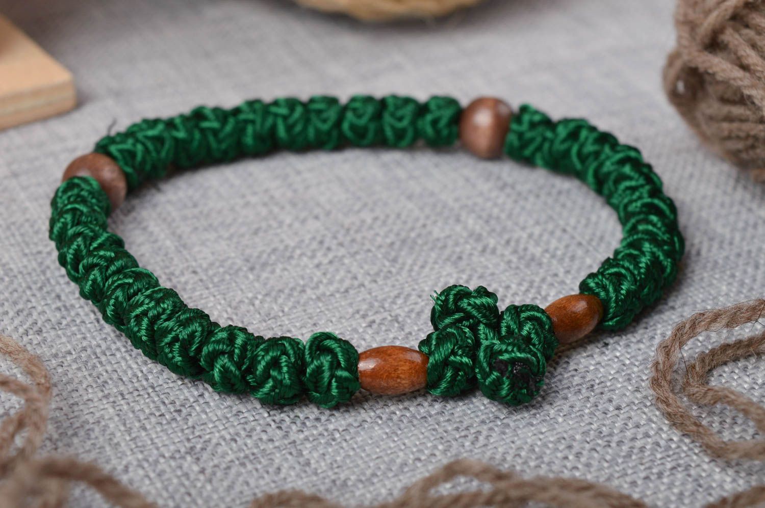 Handmade bracelet unusual rosary gift for women designer bracelet with beads photo 2