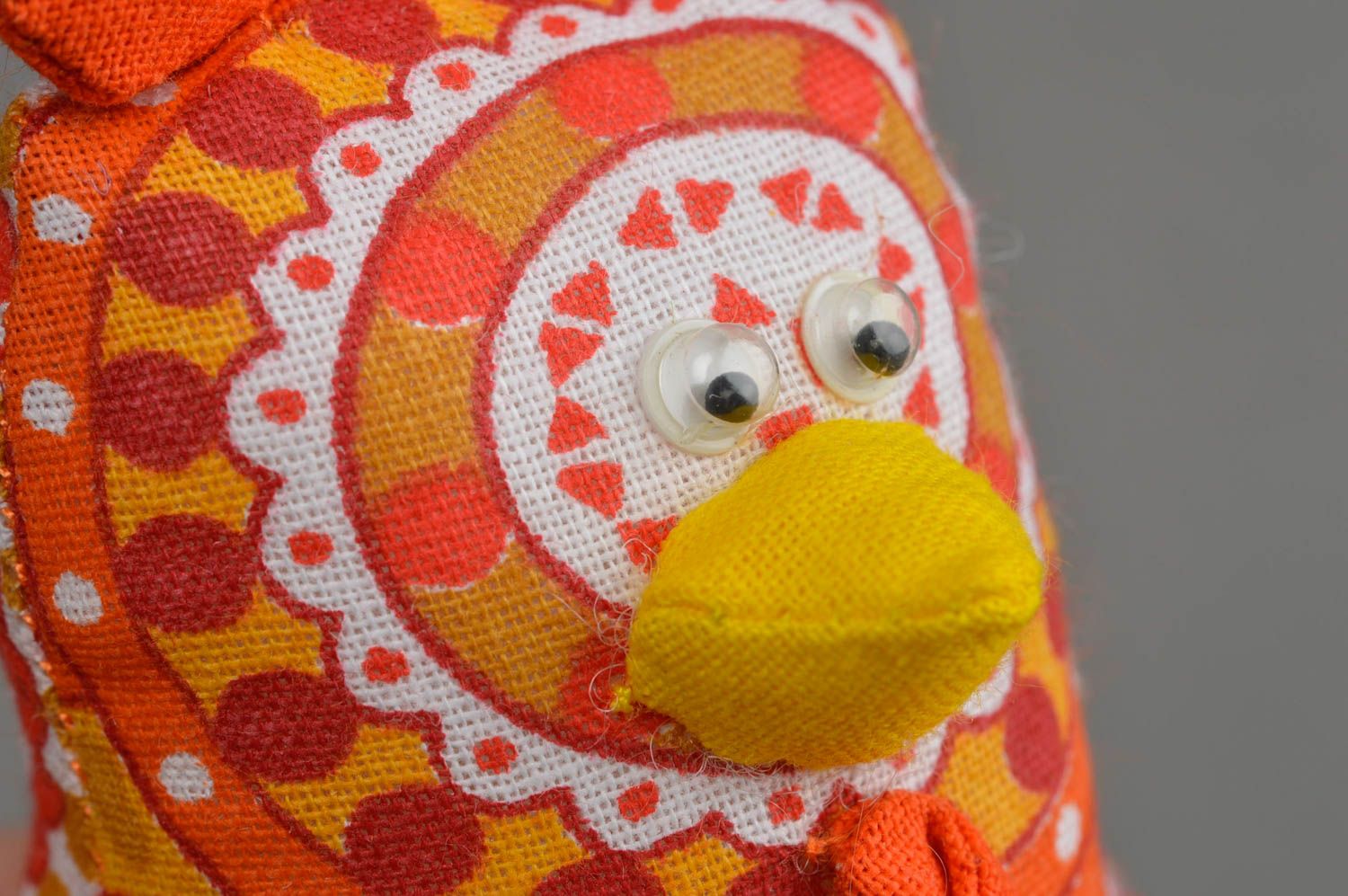 Peluche artesanal con forma de gallo juguete de niño regalo original    foto 5
