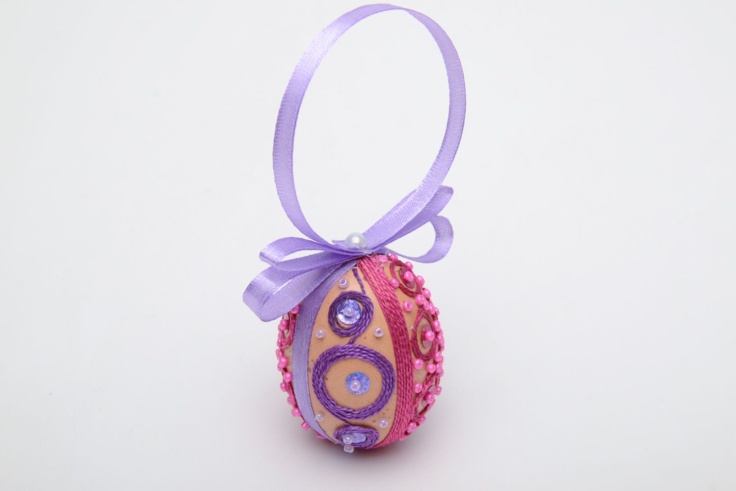 Interior pendant egg with beads photo 3