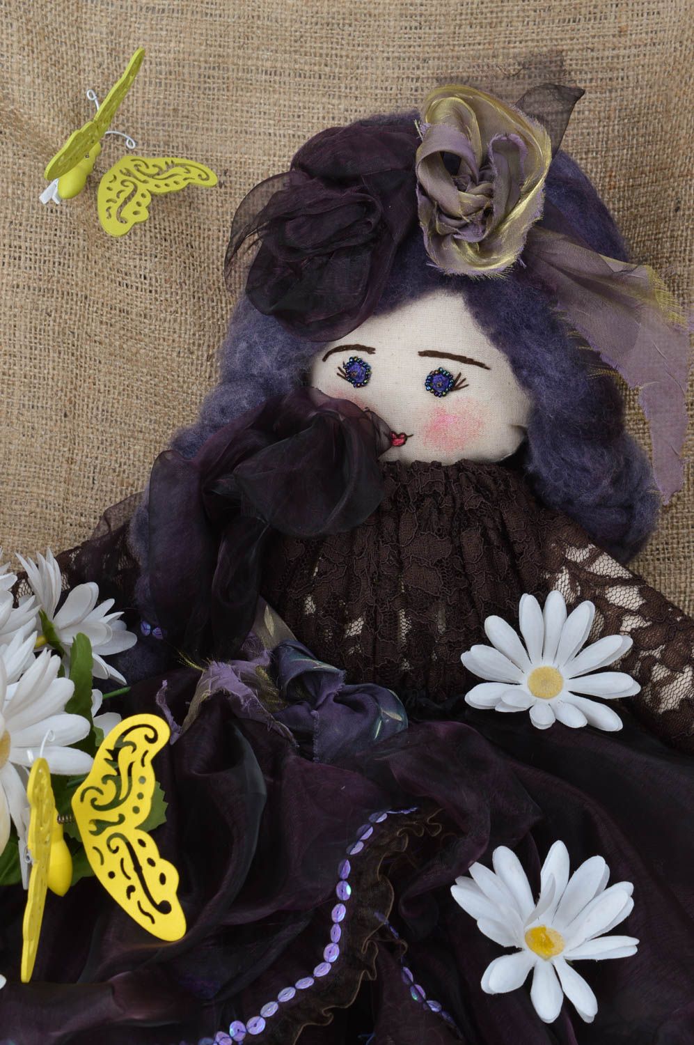 Muñeca artesanal de tela decoración de casa regalo para niñas de cuatro años foto 1