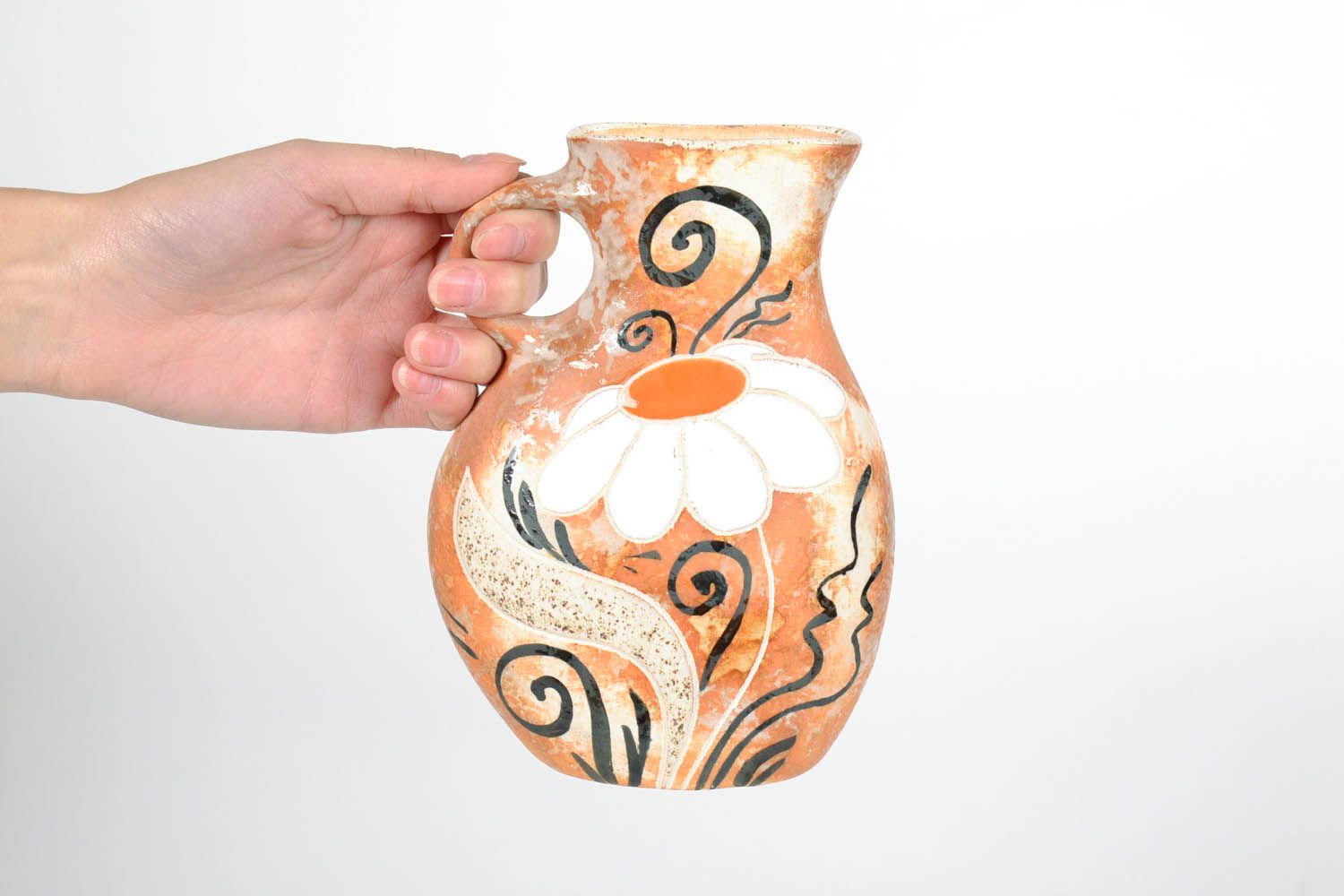 Керамическая настольная ваза фото 2