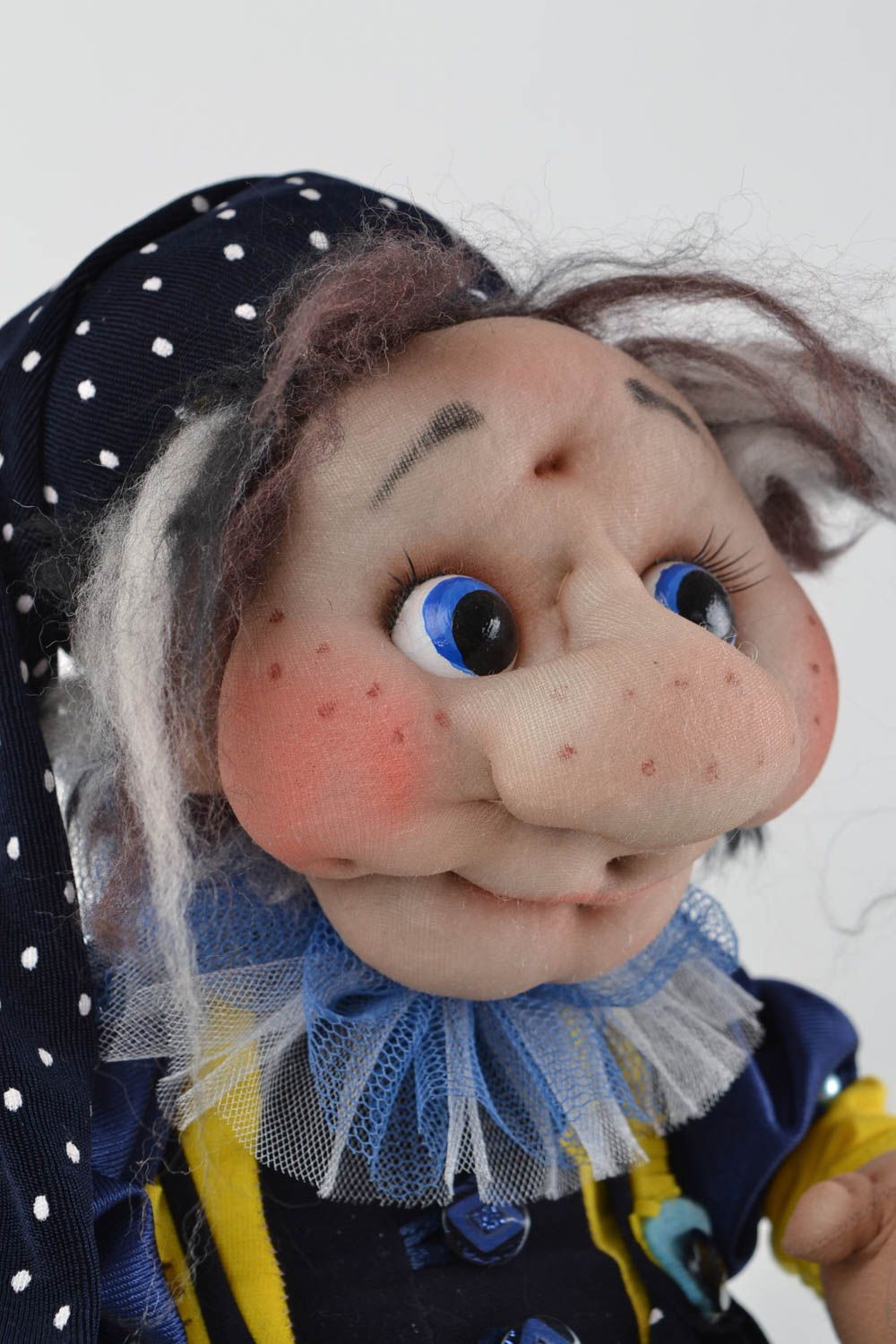 Handmade soft toy fabric gnome doll present for children designer interior ideas photo 4
