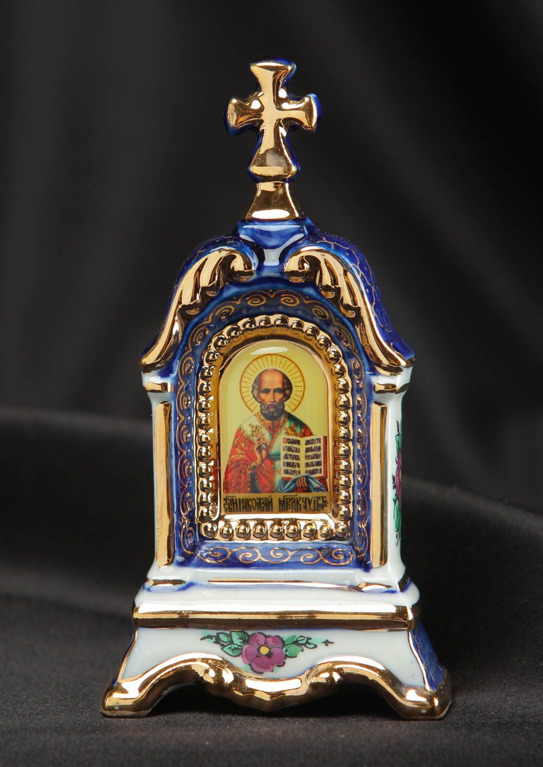 Figurine religieuse faite main originale avec peinture Icône de Nicolas de Myre photo 5