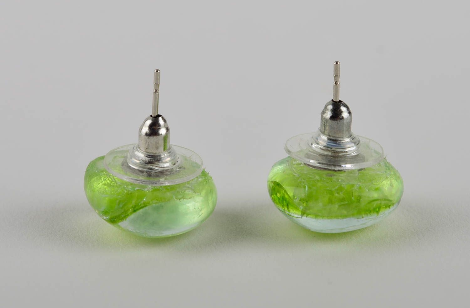 Ohrringe aus Glas handmade Ohrringe Ohrringe für Damen Juwelier Modeschmuck grün foto 5