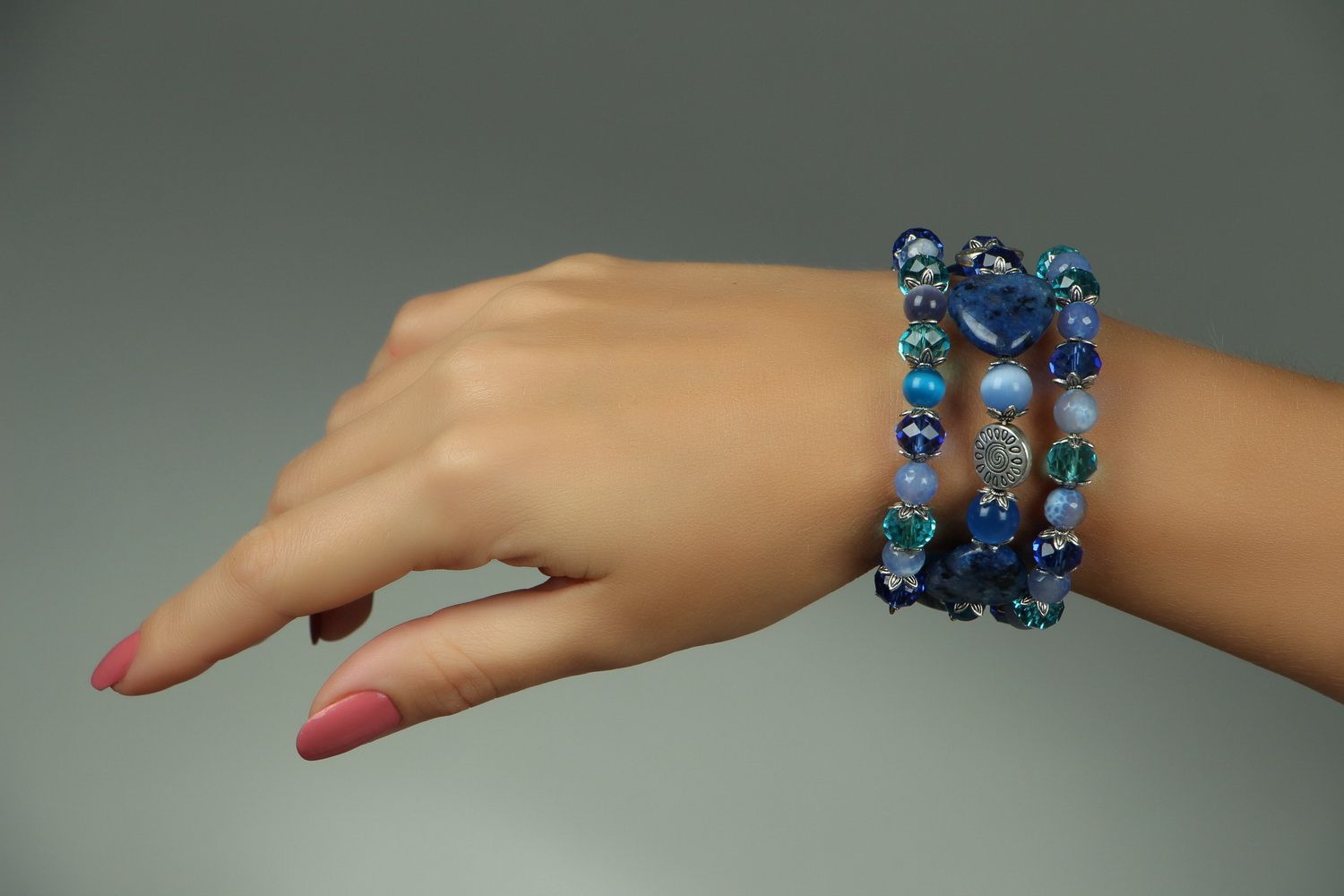 Bracelet with Agate and Aquamarine photo 5
