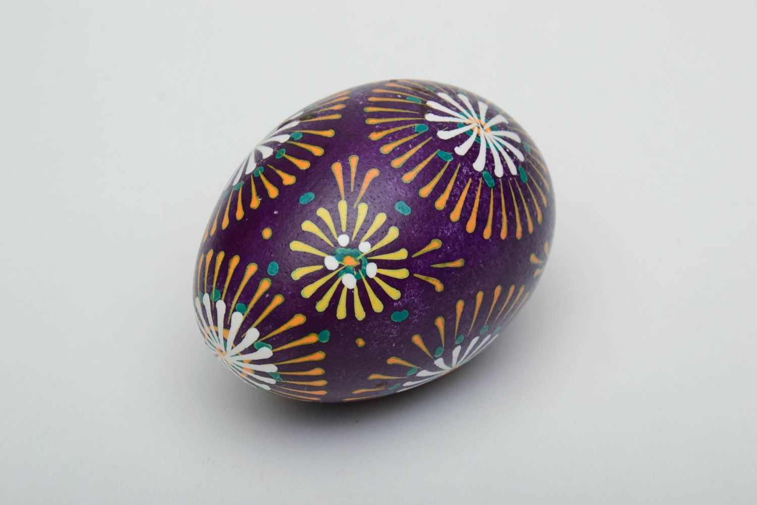 Painted egg with Lemkiv symbols photo 4