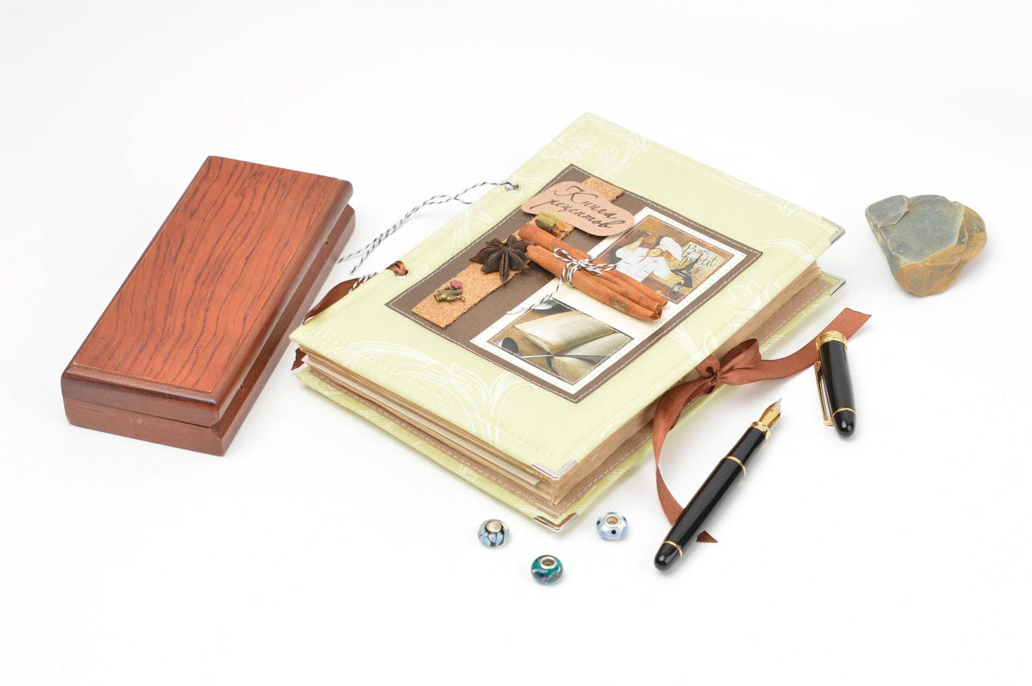 Handmade designer notebook handmade scrapbooking notepad recipe book for girl photo 1