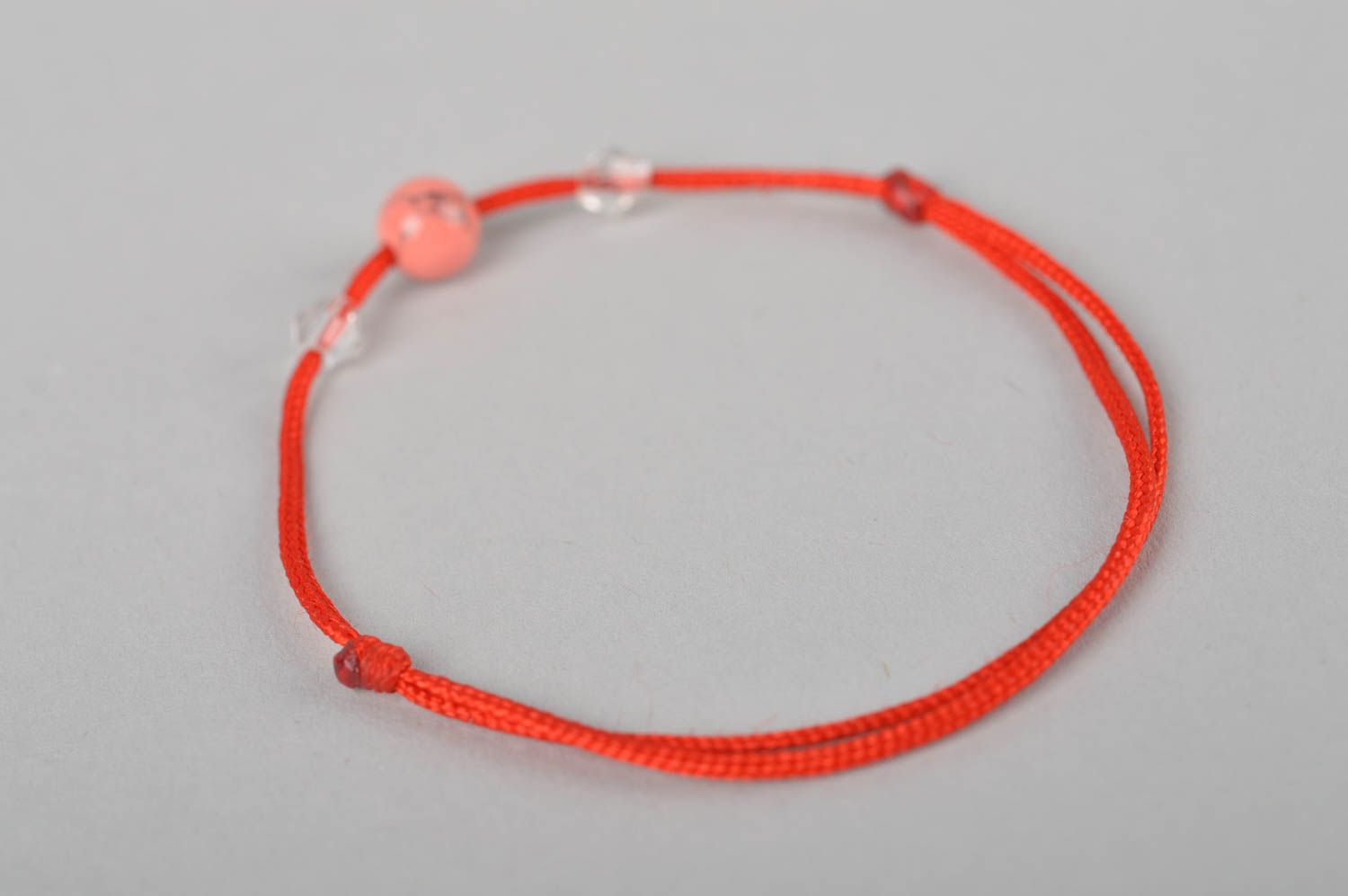Handmade accessories designer bracelet fashion red bracelet with bead   photo 5