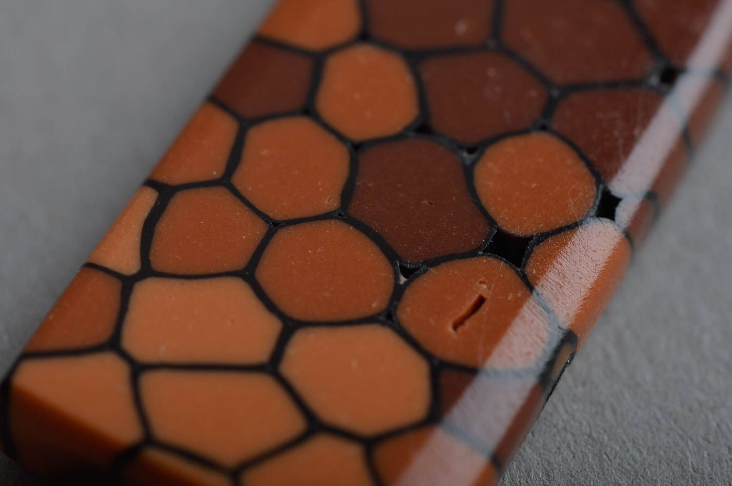 Серьги из полимерной глины ручной работы авторские красивые шоколадного оттенка фото 5
