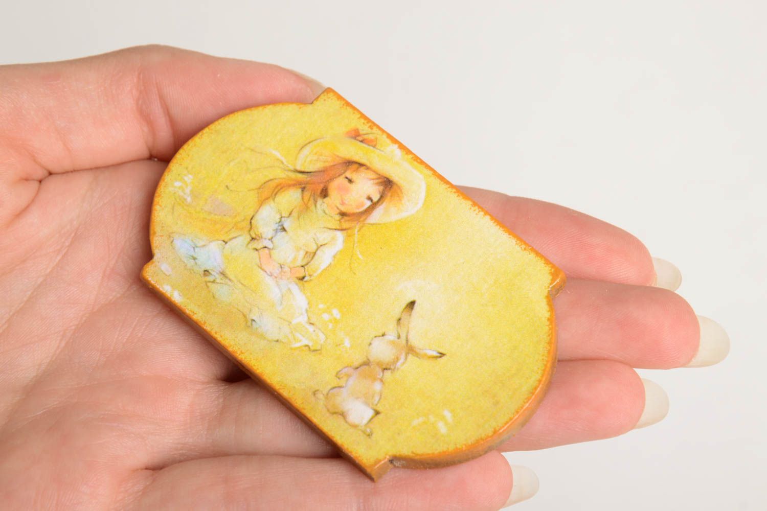 Handmade Magnet für Kühlschrank süßes Mädchen Deko für die Küche Wohn Accessoire foto 4