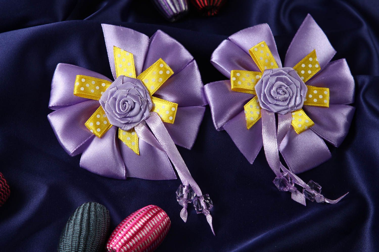 Handmade flower hair clip designer hair clip gift for girls unusual gift 2 items photo 1