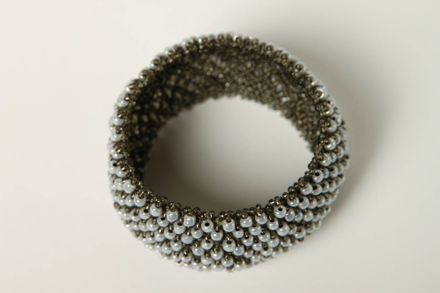 Fashion bracelet seed bead bracelet wide woven bracelet handmade accessories photo 4