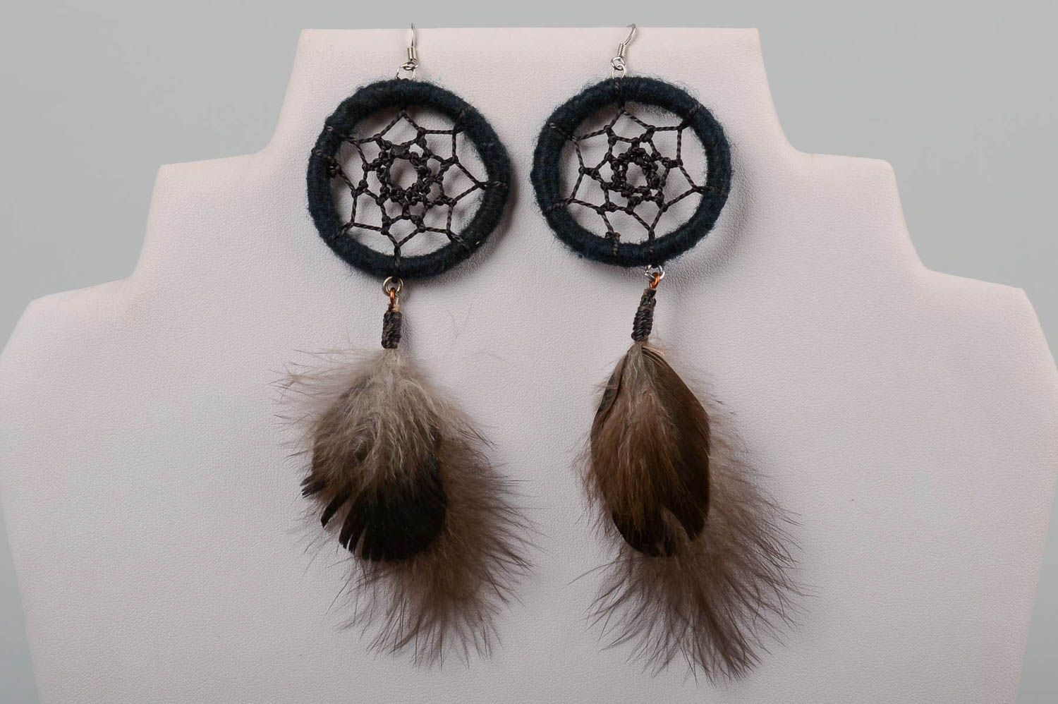 Handmade earrings dreamcatcher earrings for women designer accessories photo 3