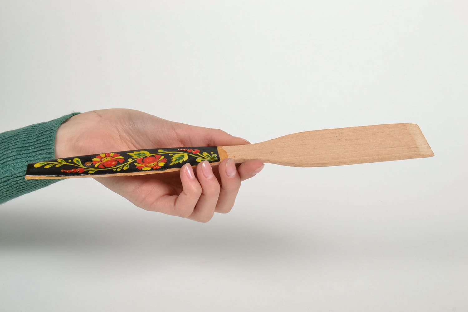 Wooden spatula with painting photo 5
