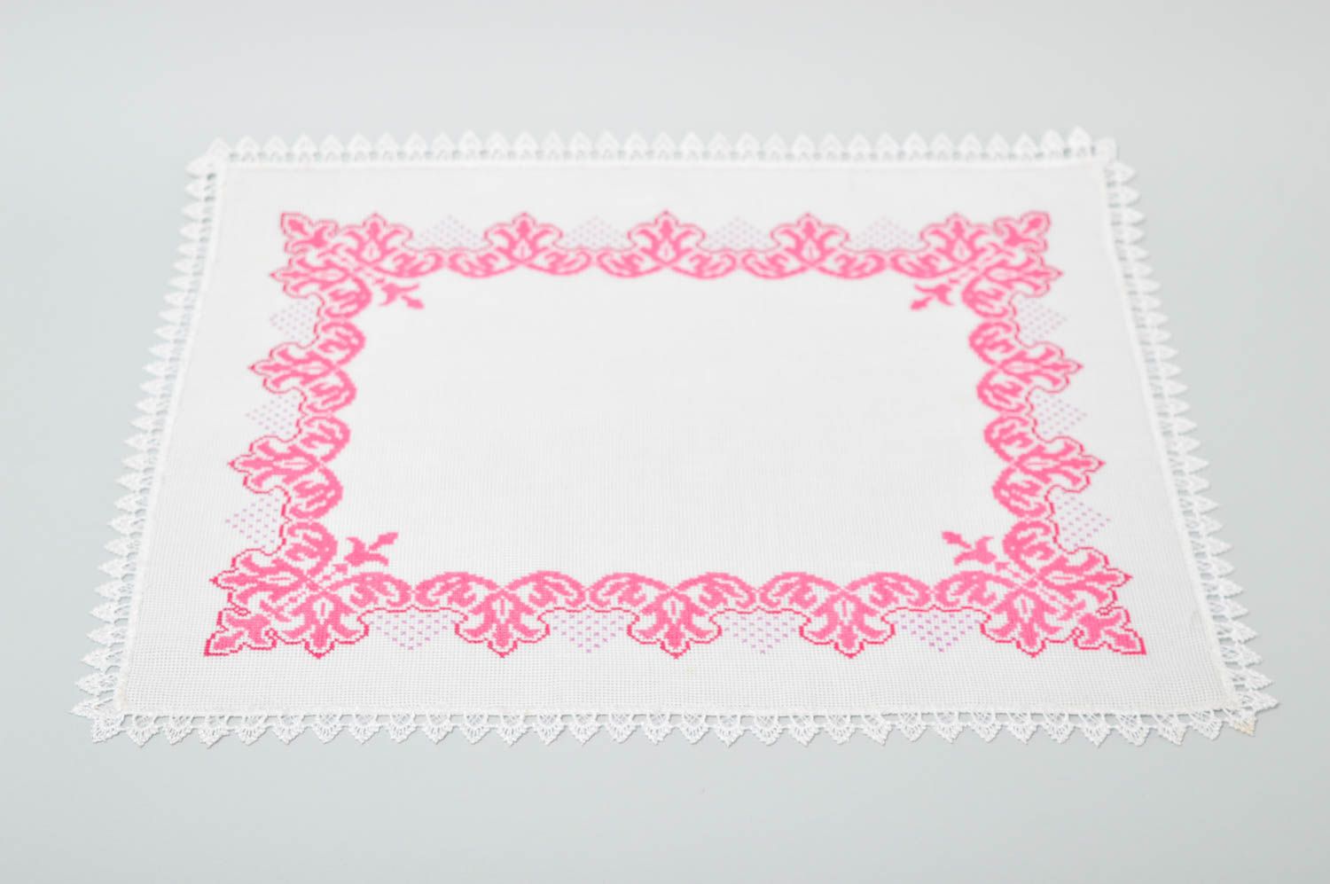 Servilleta bordada hecha a mano textil para el hogar decoración de mesa foto 3