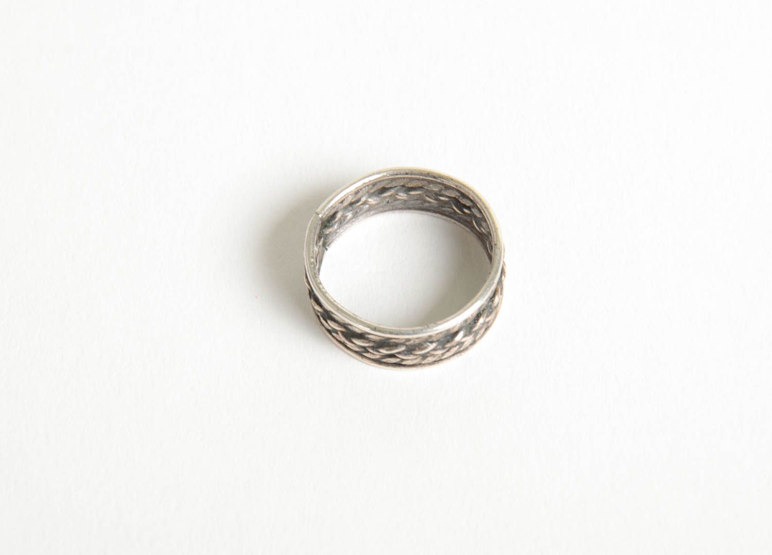 Unusual handmade silver ring metal ring beautiful jewellery gift ideas photo 5