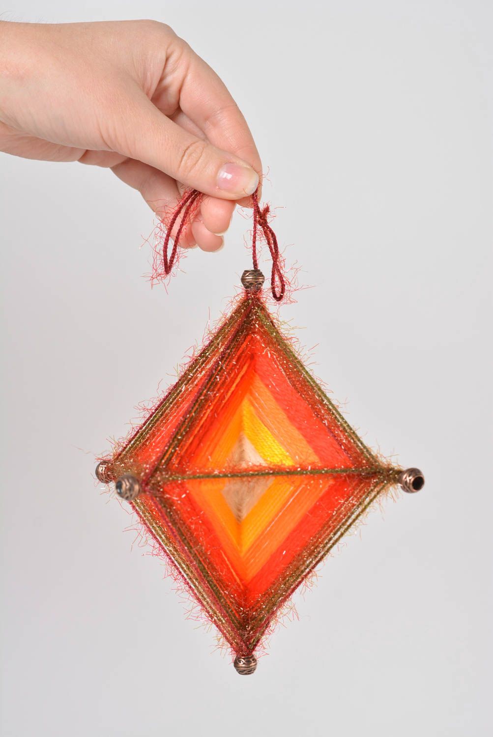 Mandala Suspension décorative fait main de couleurs vives Décoration maison photo 1