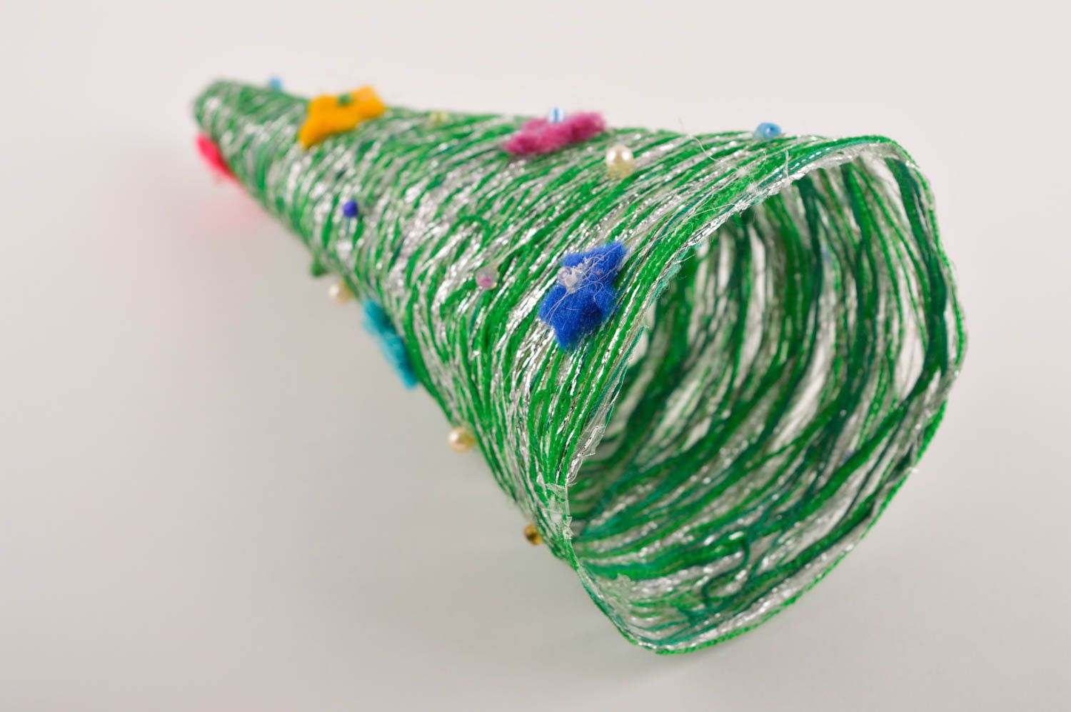 Árbol de Navidad hecho a mano elemento decorativo artificial decoración de casa foto 4